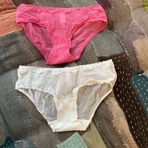 Victoria’s Secret Small Panties. 2 for the price of 1! Hot pink and white!